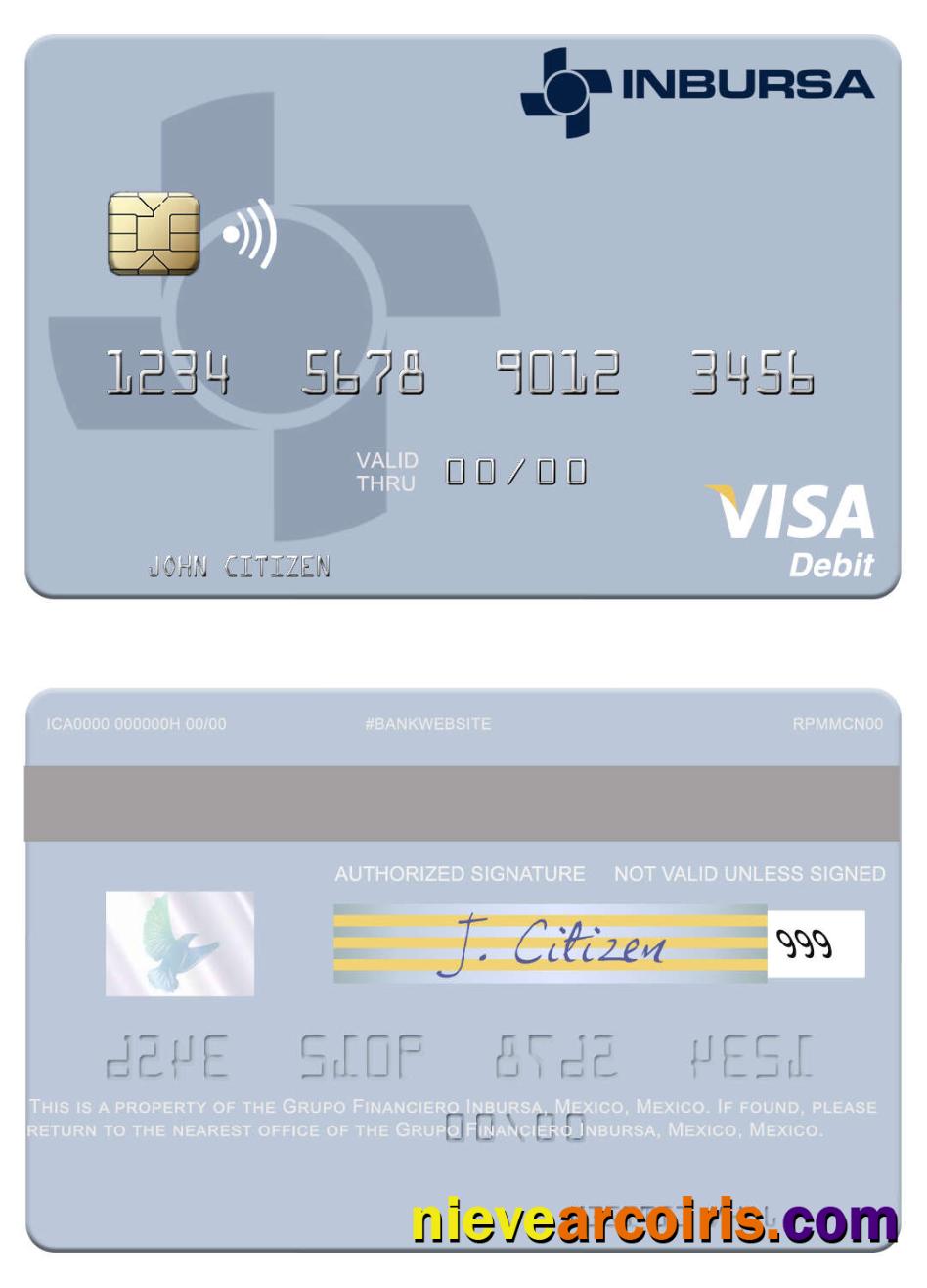 Mexico Grupo Financiero Inbursa visa debit card